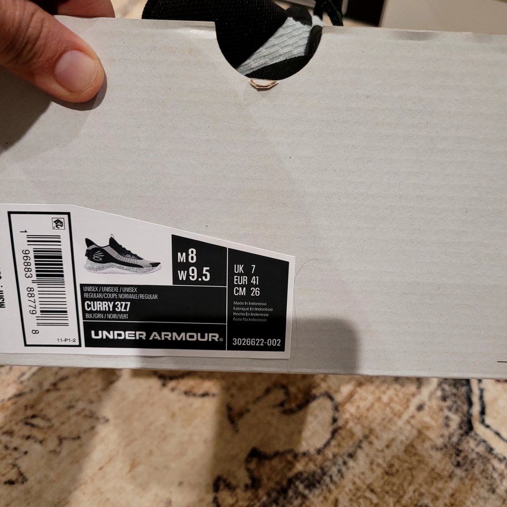 Under Armour Men's Black Curry 3Z7 Athletic Shoes